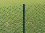 Chainlink Fence with Post 25 x 1 m PVC-Coated Steel Green Mesh 3336248