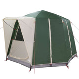 Cabin Tent 3-Person Green and White 320 x 320 x 203 cm 42004032