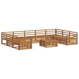 Outdoor Sofa Set 10 pcs Natural Solid Acacia Wood 3374169