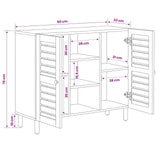 Storage Cabinets Natural 90 x 33 x 75 cm Solid Mango Wood 4018872
