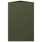 ZNTS Garden Planter Olive Green Triangular 50x43x75 cm Steel 851177