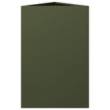 Garden Planters 2 pcs Olive Green Triangular 50x43x75 cm Steel 851178