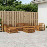 Outdoor Sofa Set 8 pcs Natural 3383657
