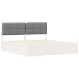 Bed Frame with Upholstered Headboard Light Grey 200 x 200 cm 3398178
