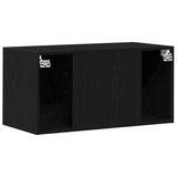 Wall Cabinet Black Oak 80x39x40 cm Engineered Wood 862012