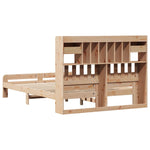 ZNTS Bookcase Bed without Mattress 140x200 cm Solid Wood Pine 3308882
