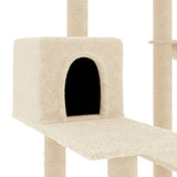 Cat Tree with Sisal Scratching Posts Cream 82.5 cm 172385