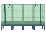 Raised Bed with Greenhouse Cover Rattan Look 160x40x140 cm 4015835