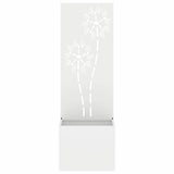 Garden Privacy Screen White 50 x 150 cm Cold-rolled steel 876435