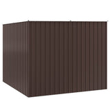 Garden Shed Brown 195x198x159 cm Galvanised Steel 46256
