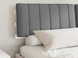 Bed Frame with Upholstered Headboard Light Grey 140 x 190 cm 877498