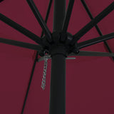 Garden Parasol Bordeaux Red 394 x 394 x 248 cm 42003640