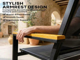 Outdoor Sofa 4 Seater Garden Sofa Set with Loveseat 2 Chairs and Coffee Table Black T3398P550288