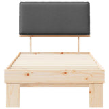 Bed Frame with Upholstered Headboard Dark Grey 80 x 200 cm 877310