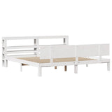 Bed Frame with Headboard without Mattress White 180x200 cm Super King 3306093