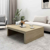 ZNTS Coffee Table Sonoma Oak 100x100x35 cm Engineered Wood 808570