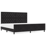 ZNTS Bed Frame Black 200x200 cm Velvet 3344899