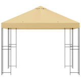 Gazebo 3 x 3 m Cream Polyester and Steel 190 gsm 900326