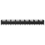 Garden Planter with Pegs Black 363.5x43.5x43.5 cm PP 368027