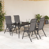 Folding Garden Chairs 4 pcs Grey Poly Rattan 3270610