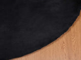 Anti-Slip Faux Rabbit Fur Rug OLITE Black 200 cm Polyester 42021737