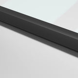 Interior Door Slim Black 76x201.5 cm Tempered Glass and Aluminium 155116