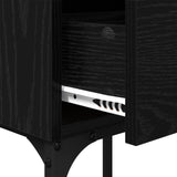 Bedside Table 2 pcs Black Oak 40 x 29 x 60 cm Engineered Wood 881831