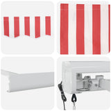 Awning Red and White 300 x 250 x 165 cm Polyester and Aluminium 3329992