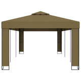 Gazebo with Double Roof 3x6 m Taupe 180 g/m 312219