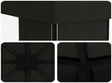 Gazebo 4 x 3 m Black Polyester and Steel 190 gsm 900382
