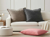 Cushion with Pillow HOUTEN 2 pcs Pink Velvet 936423