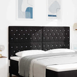 Velvet Headboard Argyle with Headboard Black 180 cm Velvet 3337772