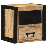 Bedside Cabinet 40x35x40 cm Solid Rough Wood Mango 4015953