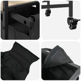 Laundry Basket 2 Compartments with Wheels Sonoma Oak 859096