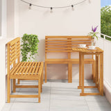 Garden Bistro Set 5 pcs Brown Solid Acacia Wood 3328698