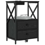 Bedside Cabinet 2 pcs Black Oak 40 x 31 x 60 cm Engineered Wood 859561