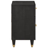 Bedside Cabinet with Door with Drawer Black 50 x 33 x 60 cm 4018819