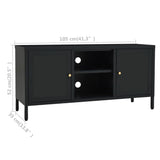 TV Cabinet Black Black powder-coated steel Medium Adjustable Feet 336058