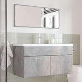 3 Piece Bathroom Furniture Set Concrete Grey Engineered Wood 3324863