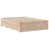 Bookcase Bed without Mattress 140x190 cm Solid Wood Pine 3308972