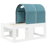 Bed with Tunnel 4 pcs White and Light Blue Engineered Wood 3423498