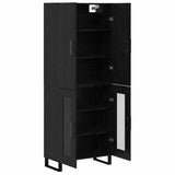 Highboard 2 pcs Black Oak 69.5 x 34 x 180 cm 3403200