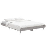 Bed Frame without Mattress Grey Sonoma 140x190 cm Engineered Wood 832283