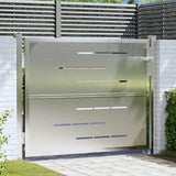 Garden Gate 85 x 70 cm Stainless Steel Silver Lockable 3402573