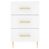 Bedside Cabinet White 40x40x66 cm Engineered Wood 827644