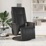 Massage Recliner Chair with Footrest Black Faux Leather 356517