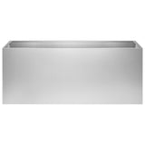 Garden Planter Silver 100 x 40 x 40 cm Galvanised Steel 8005256
