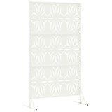 Privacy Screen White 100 x 50 x 180 cm Steel 868585