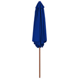 313763 Garden Parasol with Wooden Pole Blue 270 cm