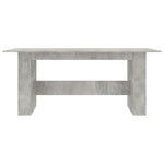 ZNTS Dining Table Concrete Grey 180x90x76 cm Engineered Wood 800472